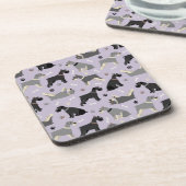 シュナウザーの足と骨 コースター (左側)