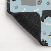 シュナウザーの足と骨 マウスパッド (コーナー)