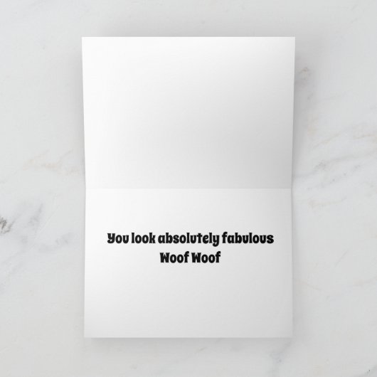 シュナウザーは生きることができない*60*誕生日カード カード (内部)