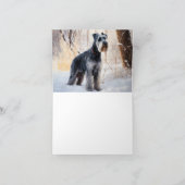 シュナウザーは雪のクリスマスを許す カード (内部)