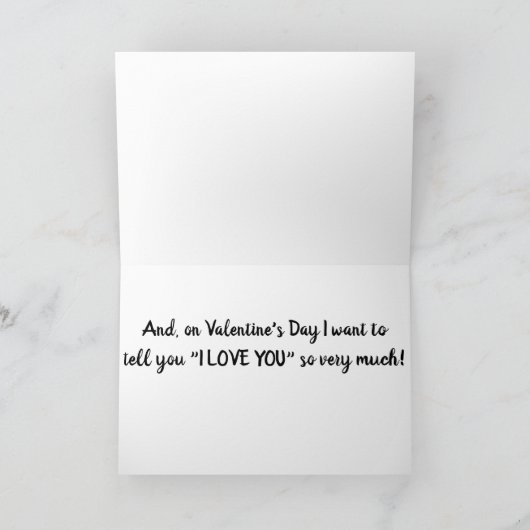 シュナウザーは「バレンタイン·ウィッシュ」で愛を宣言 カード (内部)