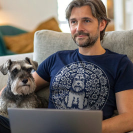 シュナウザーまたはその他のテリアヴィンテージフローラ Tシャツ