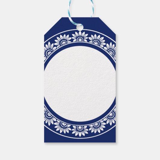 シュナウザーまたはノーフォークテリア魅力的フォークアート ギフトタグ (裏面)