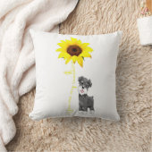 シュナウザーアアマイサンシャインサンフラワーシュナウザーマム クッション (ブランケット)