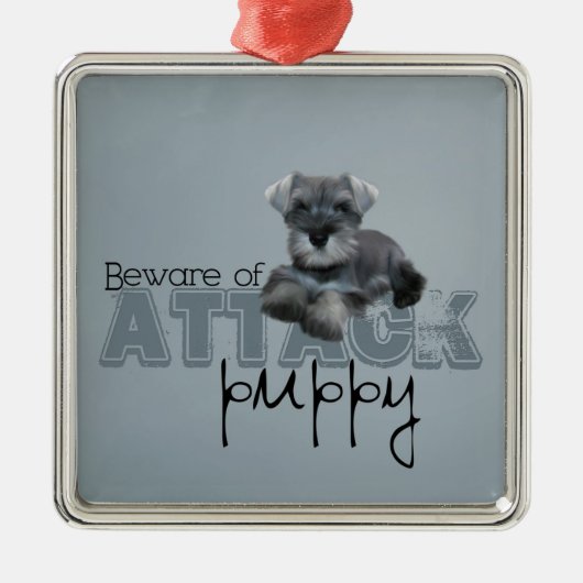 シュナウザーアタックオーナメント メタルオーナメント (正面)