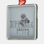 シュナウザーアタックオーナメント メタルオーナメント (左)