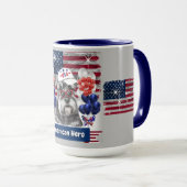 シュナウザーアメリカンヒーローコーヒーマグ マグカップ (正面右)