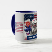 シュナウザーアメリカンヒーローコーヒーマグ マグカップ (正面左)