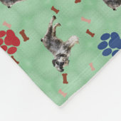 シュナウザーアート フリースブランケット (角)