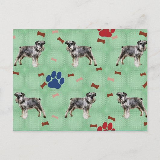 シュナウザーアート ポストカード (正面)