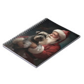 シュナウザーウィズサンタクロースフェスティバルクリスマス ノートブック (左側)