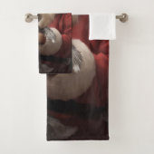 シュナウザーウィズサンタクロースフェスティバルクリスマス バスタオルセット (インサイチュ)