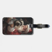 シュナウザーウィズサンタクロースフェスティバルクリスマス ラゲッジタグ (裏面横)