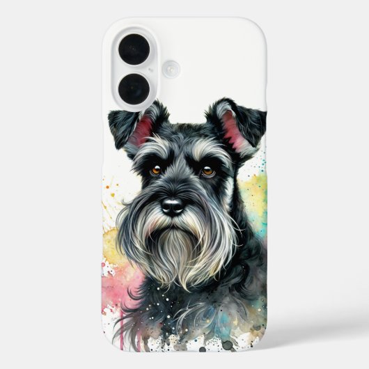 シュナウザーウォーターカラーアート Case-Mate iPhoneケース (裏面)