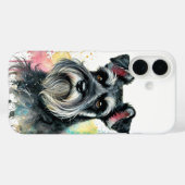 シュナウザーウォーターカラーアート Case-Mate iPhoneケース (裏面 (横))