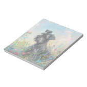 シュナウザーカラフルワイルドフラワー ノートパッド (回転)