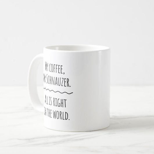 シュナウザーギフトコーヒーマグ コーヒーマグカップ (正面左)