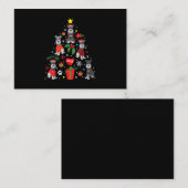 シュナウザークリスマスツリーオーナメントペおもしろいットドッグ 名刺 (正面/裏面)