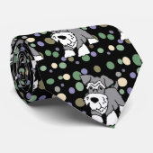 シュナウザークールドッグ抽象芸術アート ネクタイ (ロール)