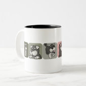 シュナウザーズ ツートーンマグカップ (正面左)