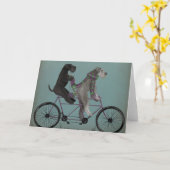 シュナウザータンデム カード (黄色い花)