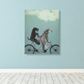 シュナウザータンデム キャンバスプリント (インサイチュ (ウッドフロア))