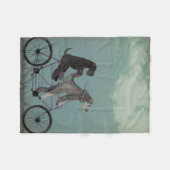 シュナウザータンデム フリースブランケット (正面(横))