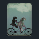 シュナウザータンデム マグネット<br><div class="desc">シュナウザータンデムバイファブファンキー。シュナウザーは、スチームパンクスタイルでお洒落自転車に乗って機能。 | 192047D</div>