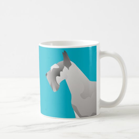 シュナウザーテンプレートの準備がカスタマイズ完了 コーヒーマグカップ (右)