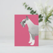 シュナウザーテンプレートの準備がカスタマイズ完了 ポストカード (スタンド正面)