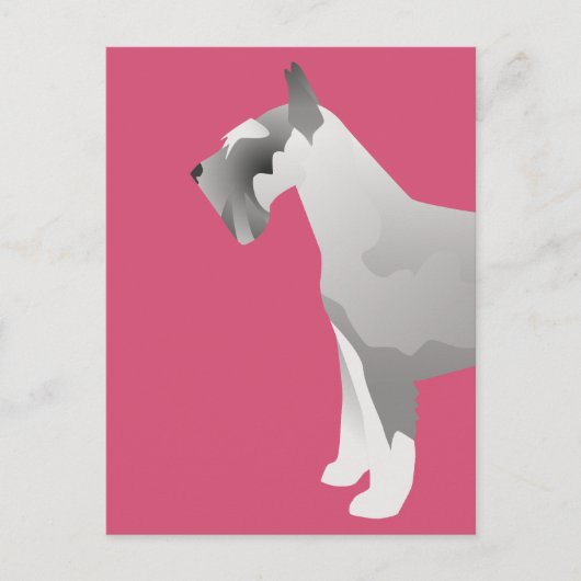 シュナウザーテンプレートの準備がカスタマイズ完了 ポストカード (正面)