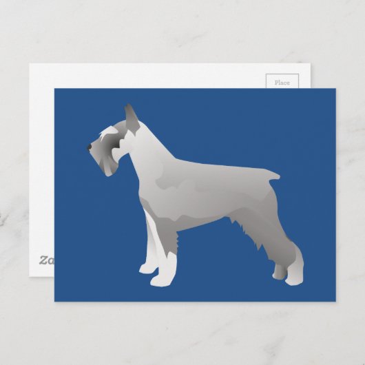 シュナウザーテンプレートの準備がカスタマイズ完了 ポストカード (正面/裏面)