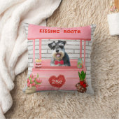 シュナウザードグバレンタインキスをするブース クッション (ブランケット)