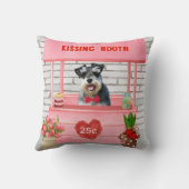 シュナウザードグバレンタインキスをするブース クッション (裏面)