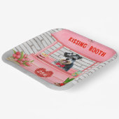 シュナウザードグバレンタインキスをするブース ペーパープレート (傾斜あり)