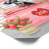 シュナウザードグバレンタインキスをするブース ポスター (角)