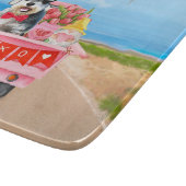 シュナウザードグバレンタインズデイトラックハート カッティングボード (角)