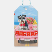 シュナウザードグバレンタインズデイトラックハート ギフトタグ (裏面)