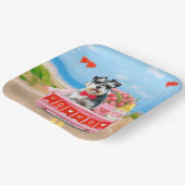 シュナウザードグバレンタインズデイトラックハート ペーパープレート (傾斜あり)