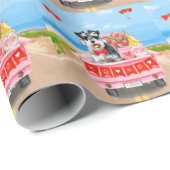 シュナウザードグバレンタインズデイトラックハート ラッピングペーパー (ロールコーナー)