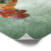 シュナウザードッグアートプリントフローラポスター ポスター (角)