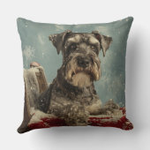 シュナウザードッグクリスマスフェスティバル クッション (裏面)