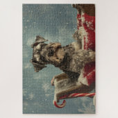 シュナウザードッグクリスマスフェスティバル ジグソーパズル (縦)