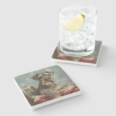 シュナウザードッグクリスマスフェスティバル ストーンコースター (横)