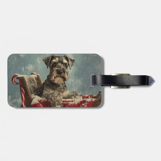 シュナウザードッグクリスマスフェスティバル ラゲッジタグ (裏面横)