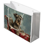 シュナウザードッグクリスマスフェスティバル ラージペーパーバッグ (正面アングル)
