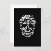 シュナウザードッググラフィックハロウィーンスカルコスチューム 出欠カード (正面/裏面)