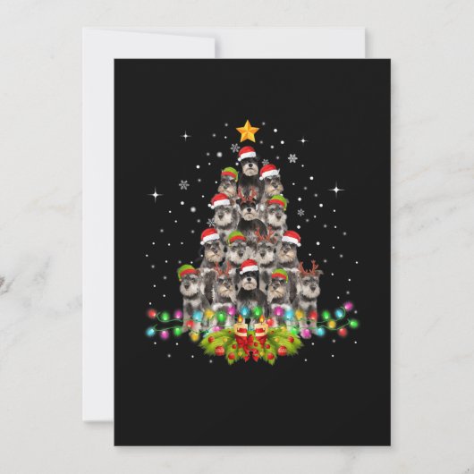 シュナウザードッグズツリークリスマスセータークリスマスペット 案内状 (正面)