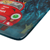 シュナウザードッグドライビングカーホラーハロウィーン カッティングボード (角)