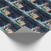 シュナウザードッグハロウィーントラック怖い夜 ラッピングペーパー (角)